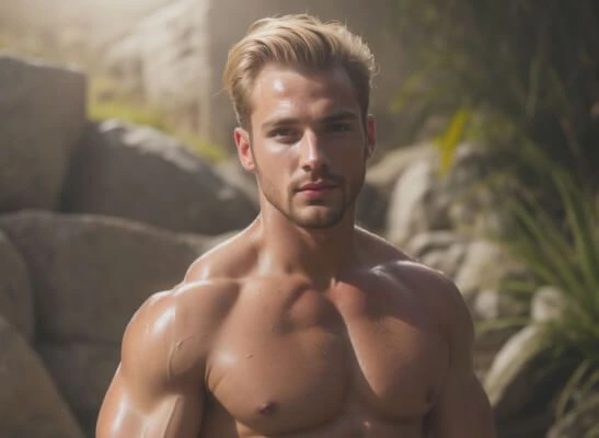 Miller, a light-haired fictional adult man outdoors